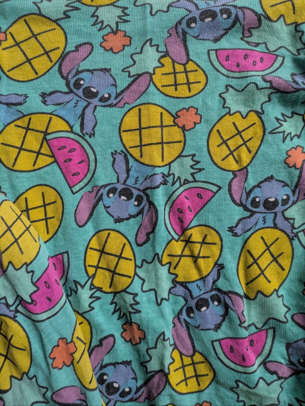 🌞4/20$ Disney Blue Stitch & Pineapple Kids Pajama Set